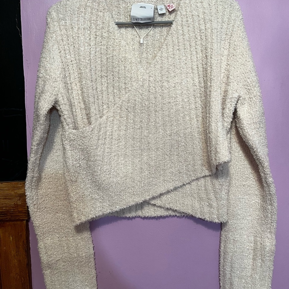 C/MEO Collective Cream V-Neck Sweater